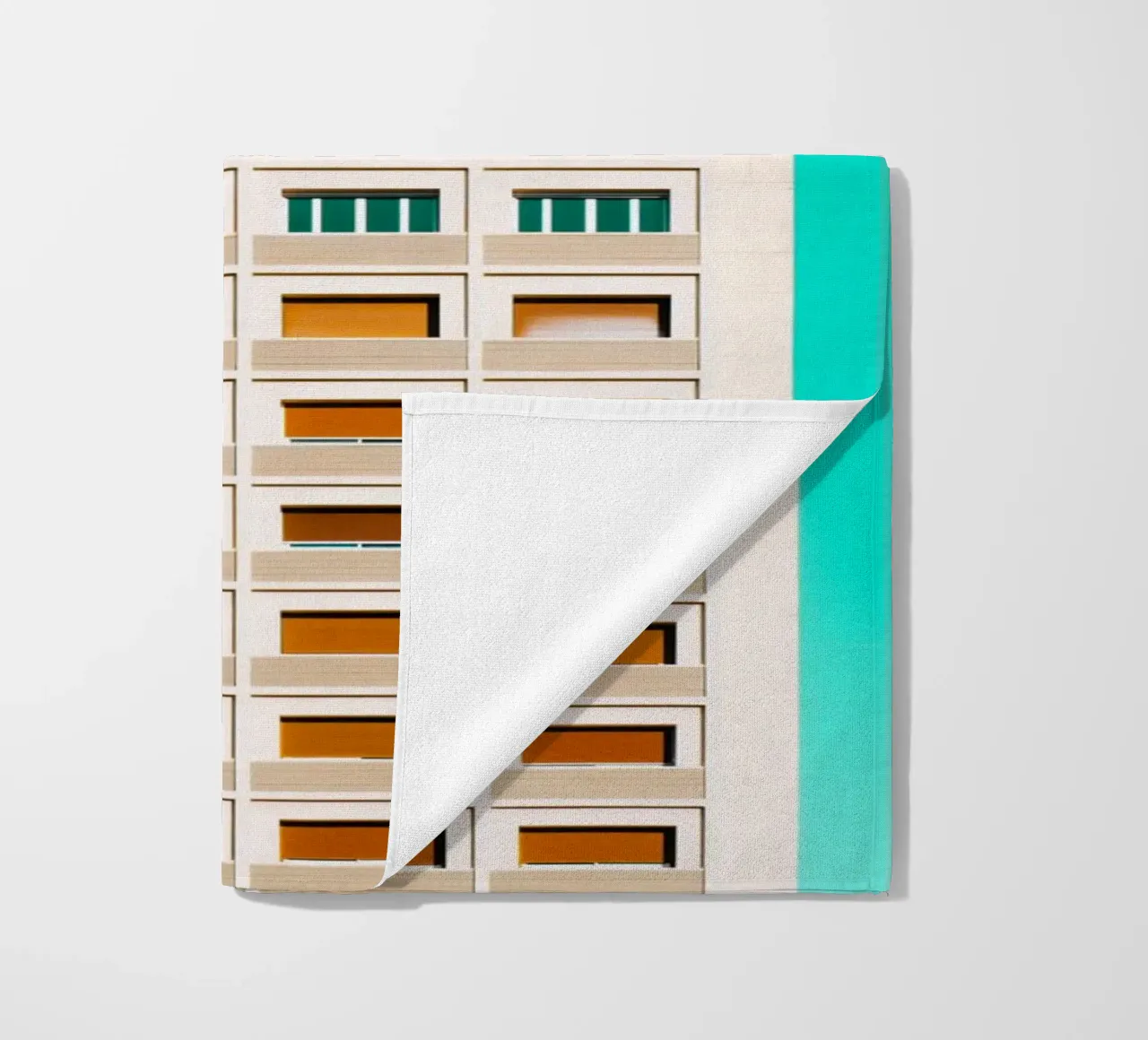 edificio cielo turchese telo mare da pastel color shape