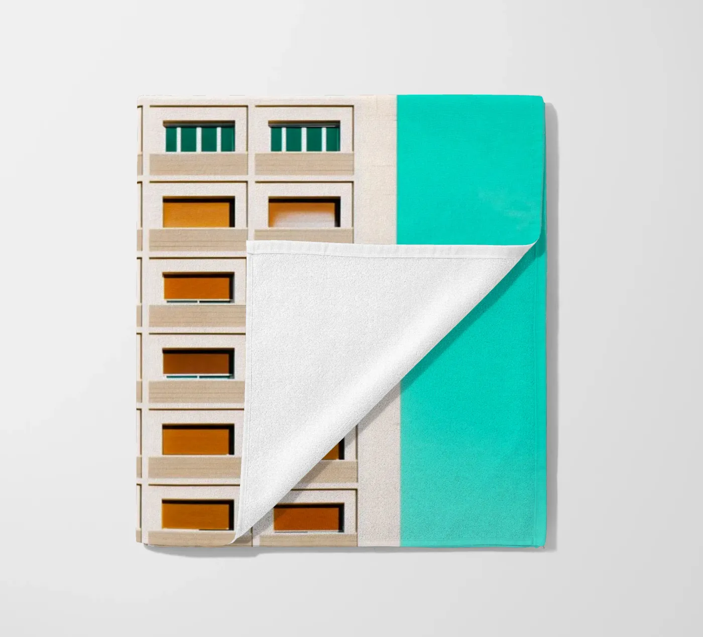 edificio cielo turchese telo mare da pastel color shape