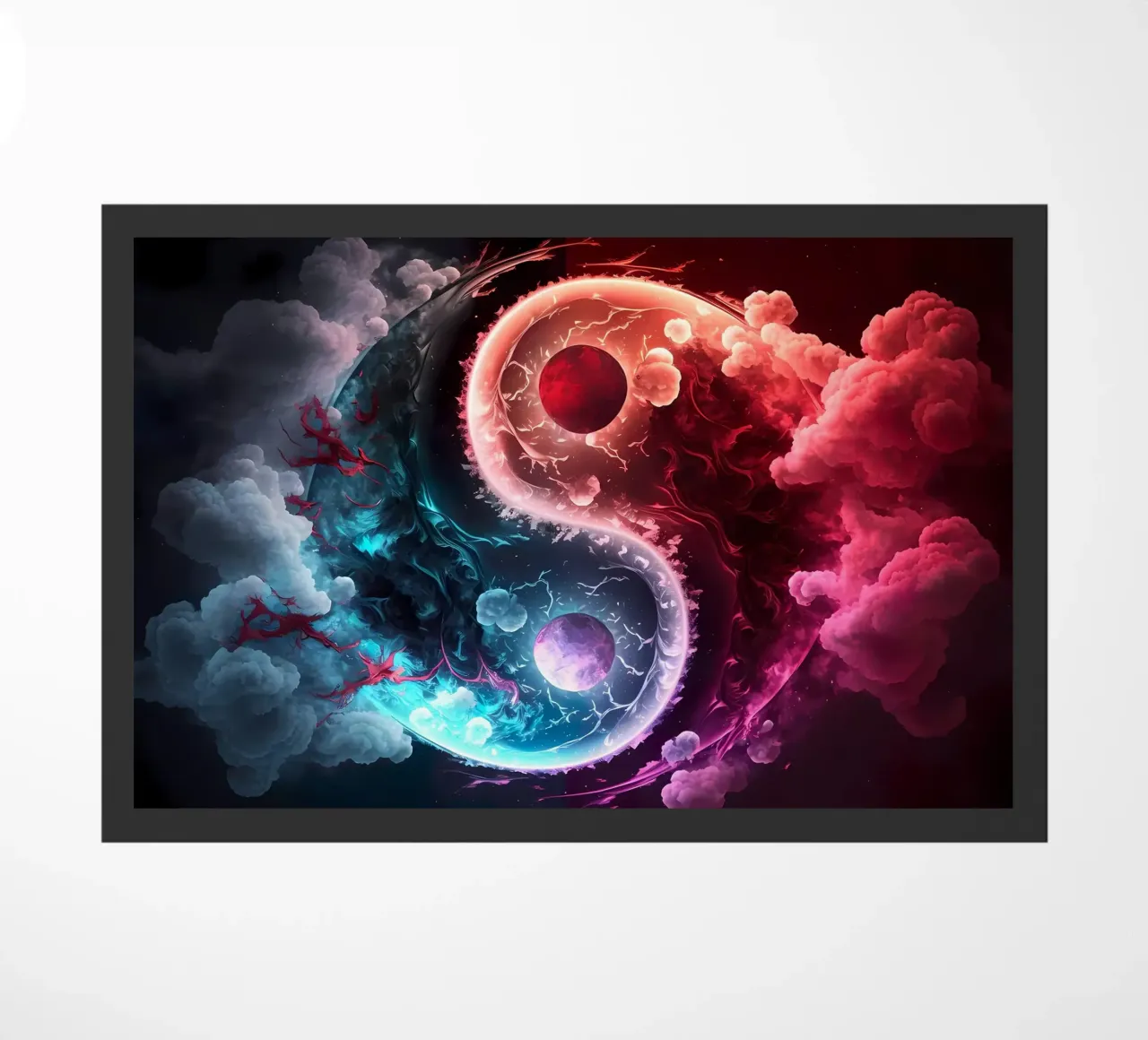 yin-yang balance dualism doormat by BacsicRonBaleShop
