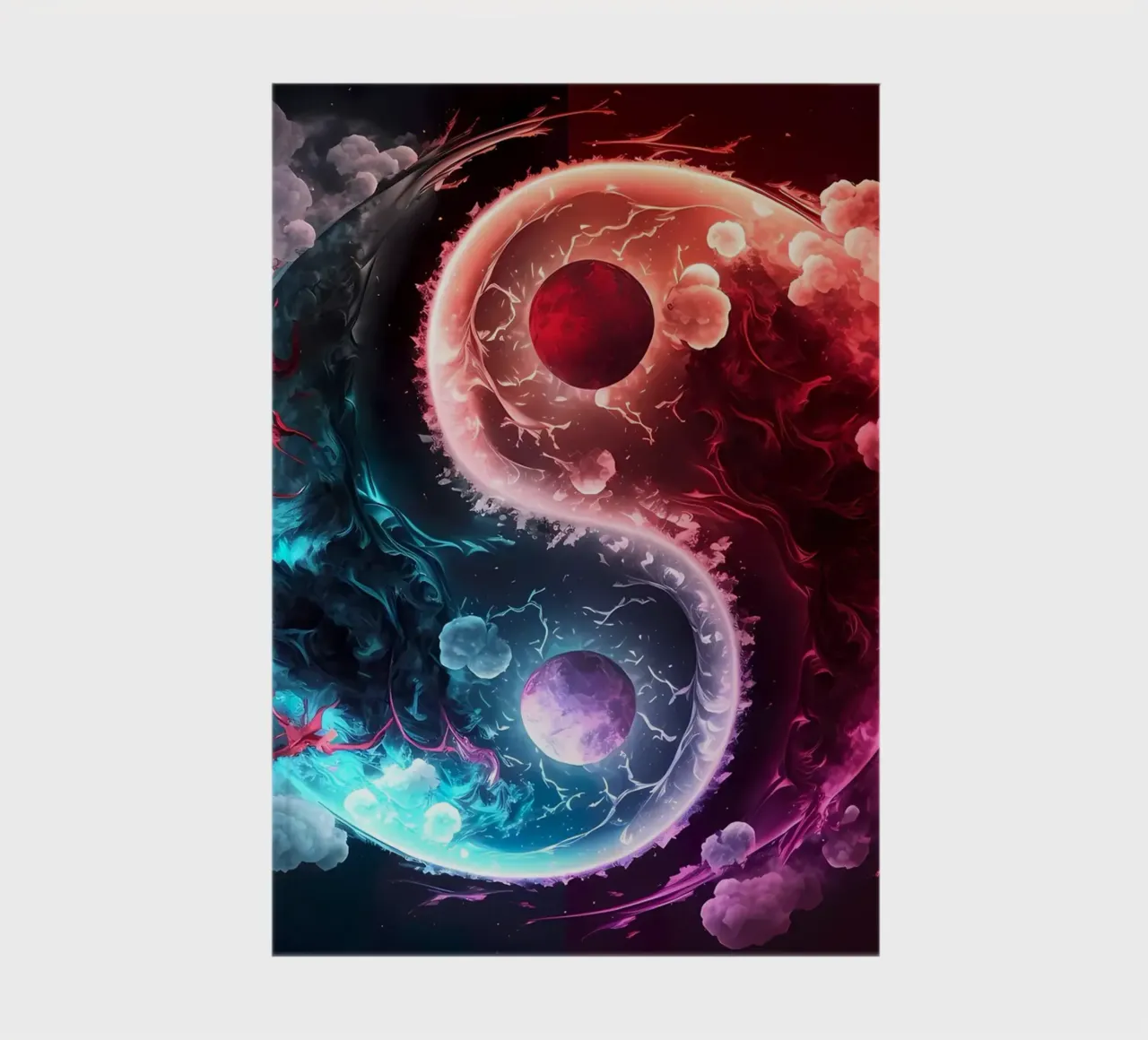yin-yang balance dualism notebook by BacsicRonBaleShop