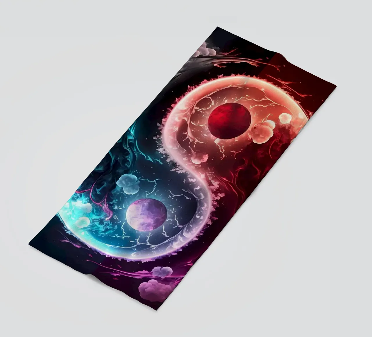 yin-yang balance dualism beach towel by BacsicRonBaleShop