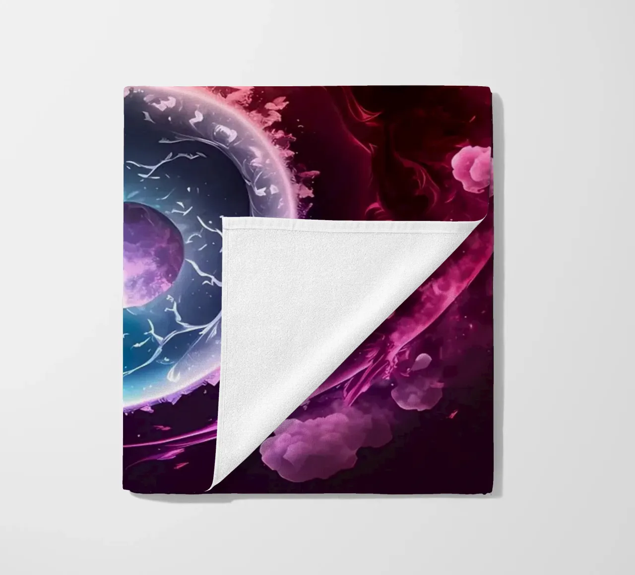 yin-yang balance dualism beach towel by BacsicRonBaleShop