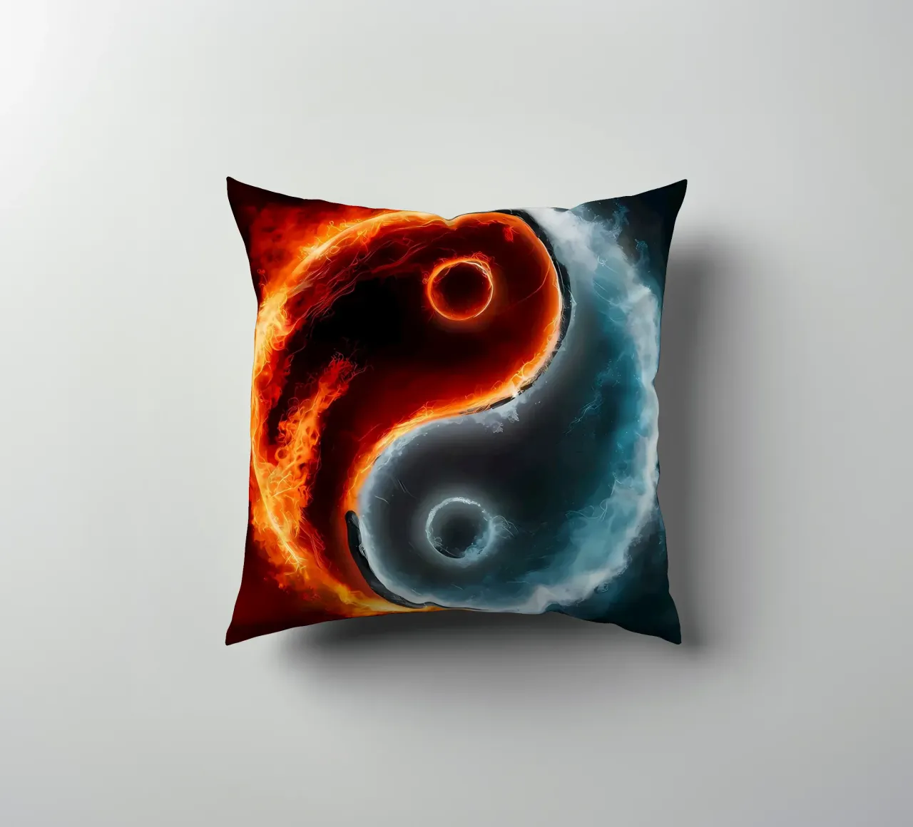 yin-yang fuoco ghiaccio cuscino da BacsicRonBaleShop