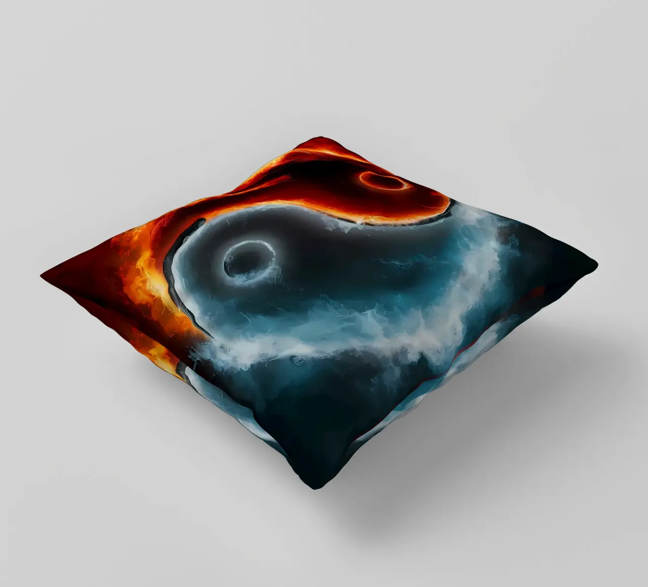 yin-yang fuoco ghiaccio cuscino da BacsicRonBaleShop