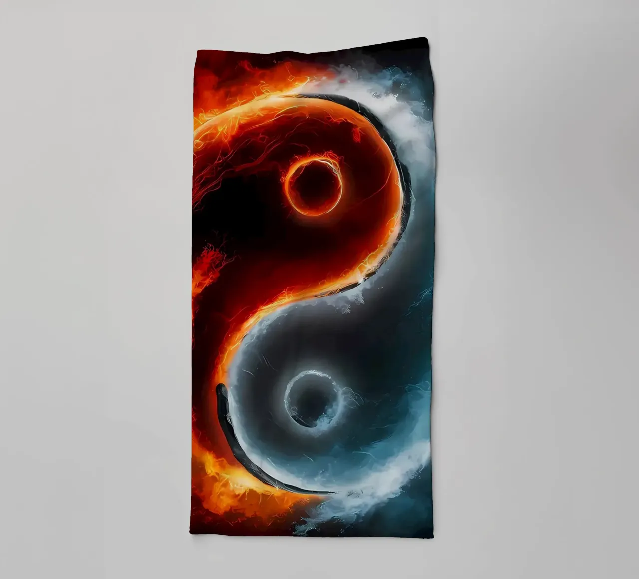 yin-yang fuoco ghiaccio asciugamano da bagno da BacsicRonBaleShop
