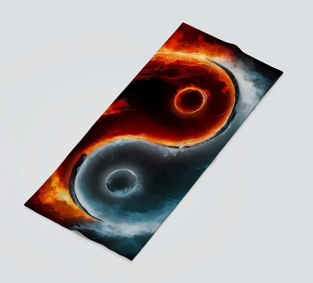 yin-yang fuoco ghiaccio telo mare da BacsicRonBaleShop