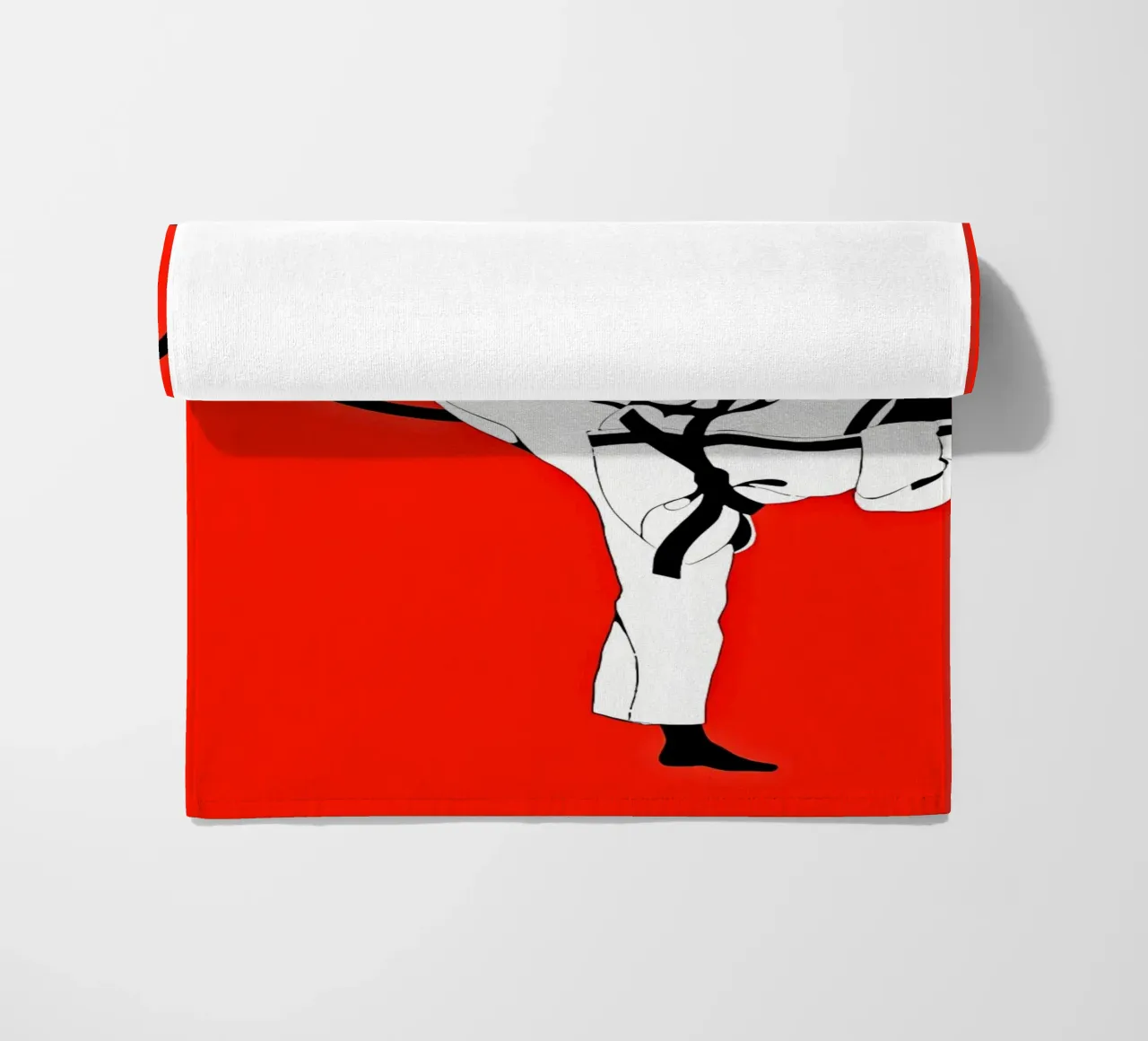 yin-yang martial arts karate beach towel by BacsicRonBaleShop