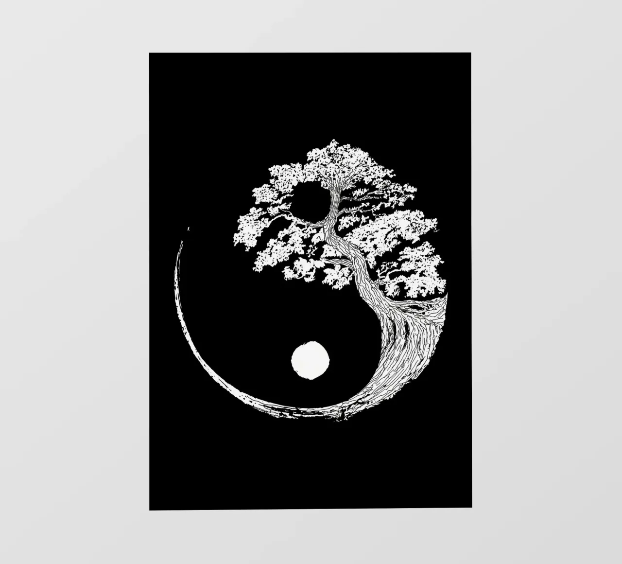 cerchio dell'albero yin-yang telo in pvc da BacsicRonBaleShop
