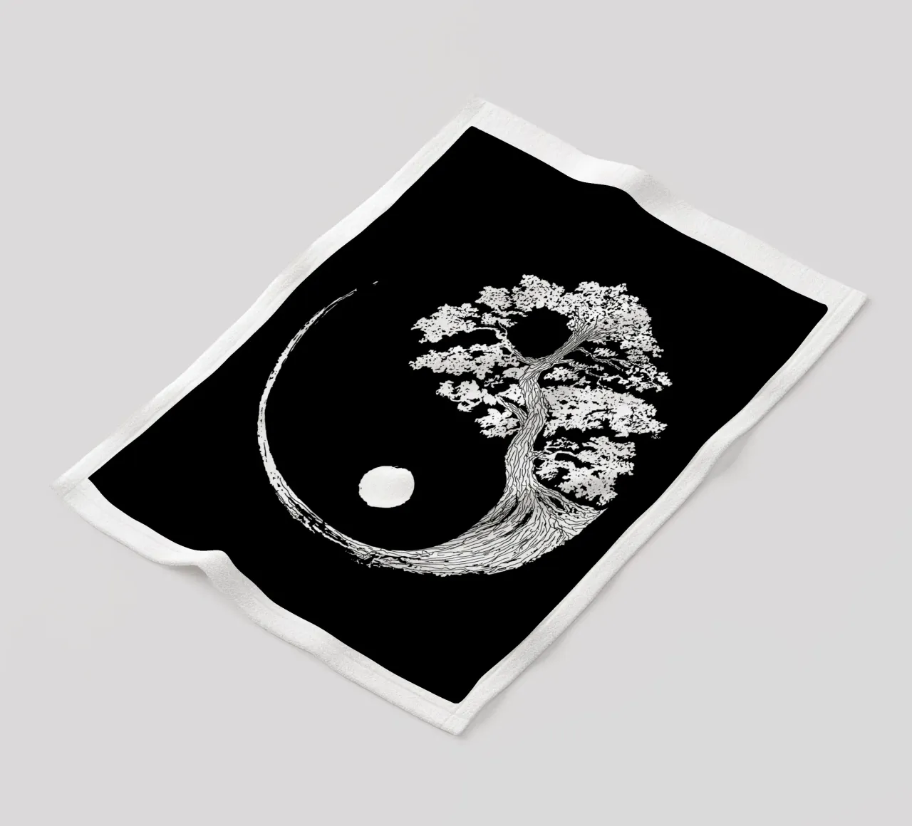 cerchio dell'albero yin-yang coperta in pile da BacsicRonBaleShop
