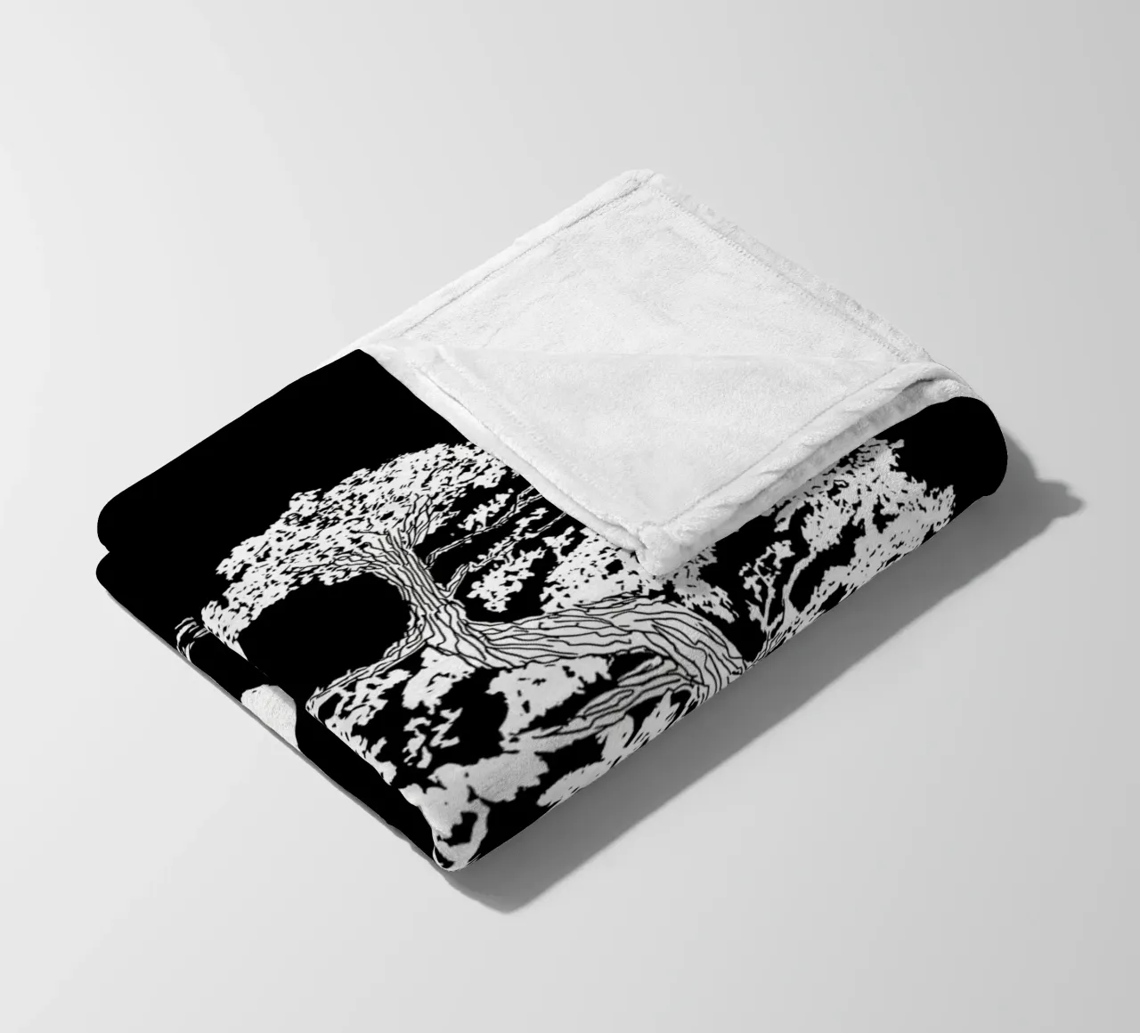 cerchio dell'albero yin-yang coperta in pile da BacsicRonBaleShop