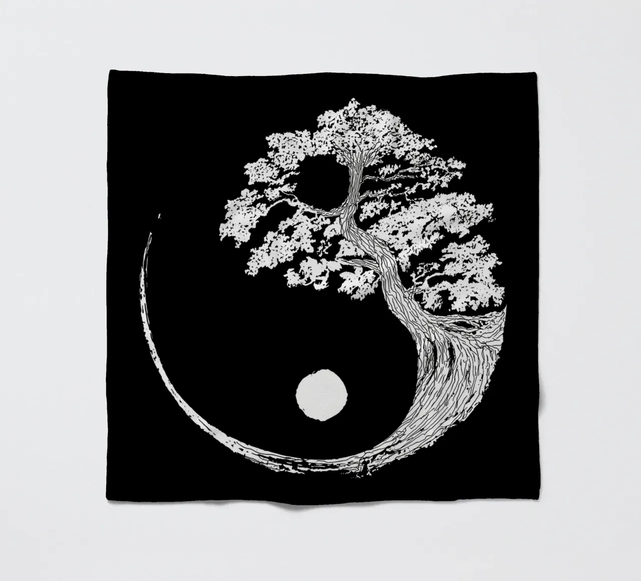 cerchio dell'albero yin-yang coperta in pile da BacsicRonBaleShop