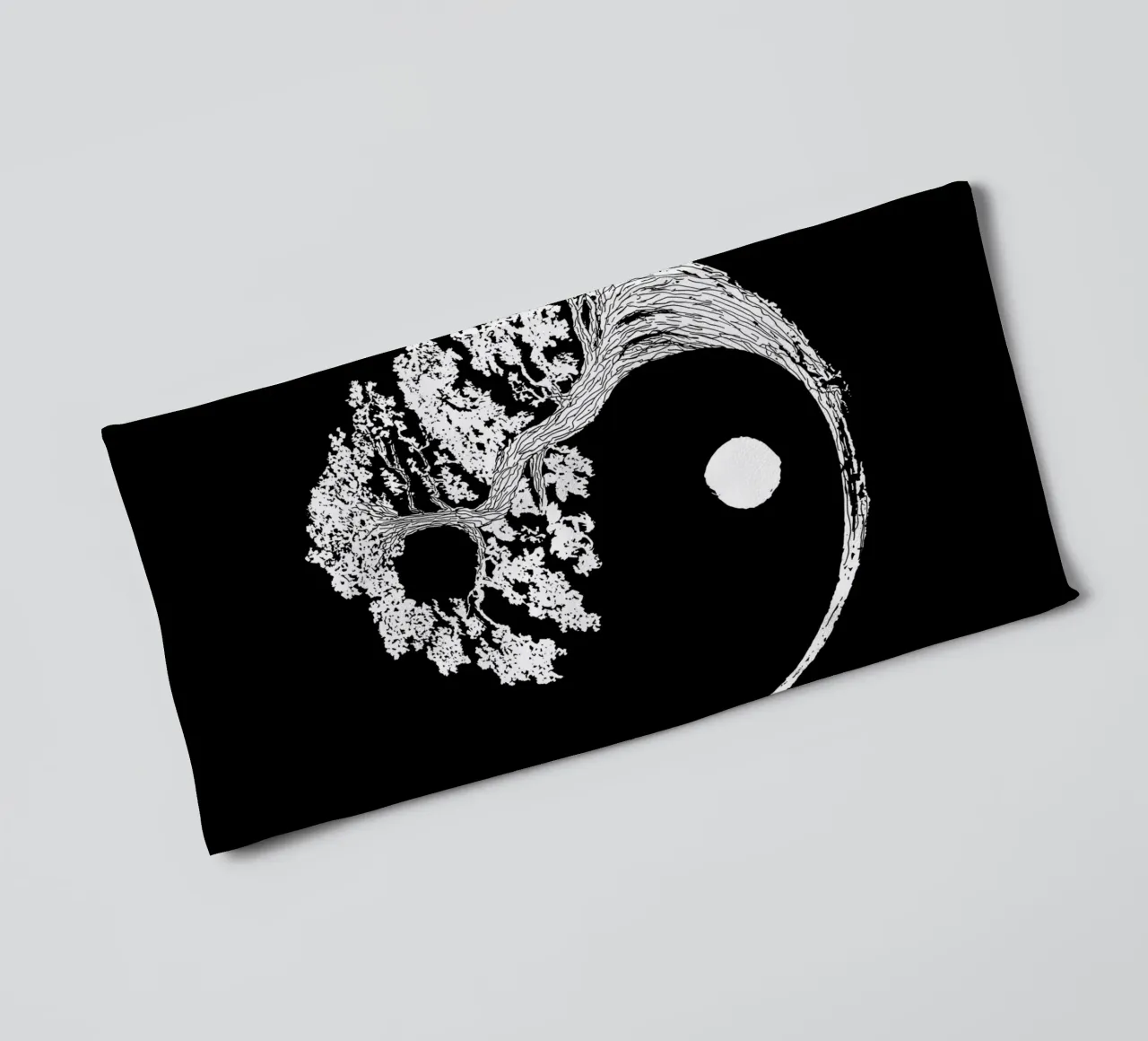 yin-yang tree circle towel by BacsicRonBaleShop