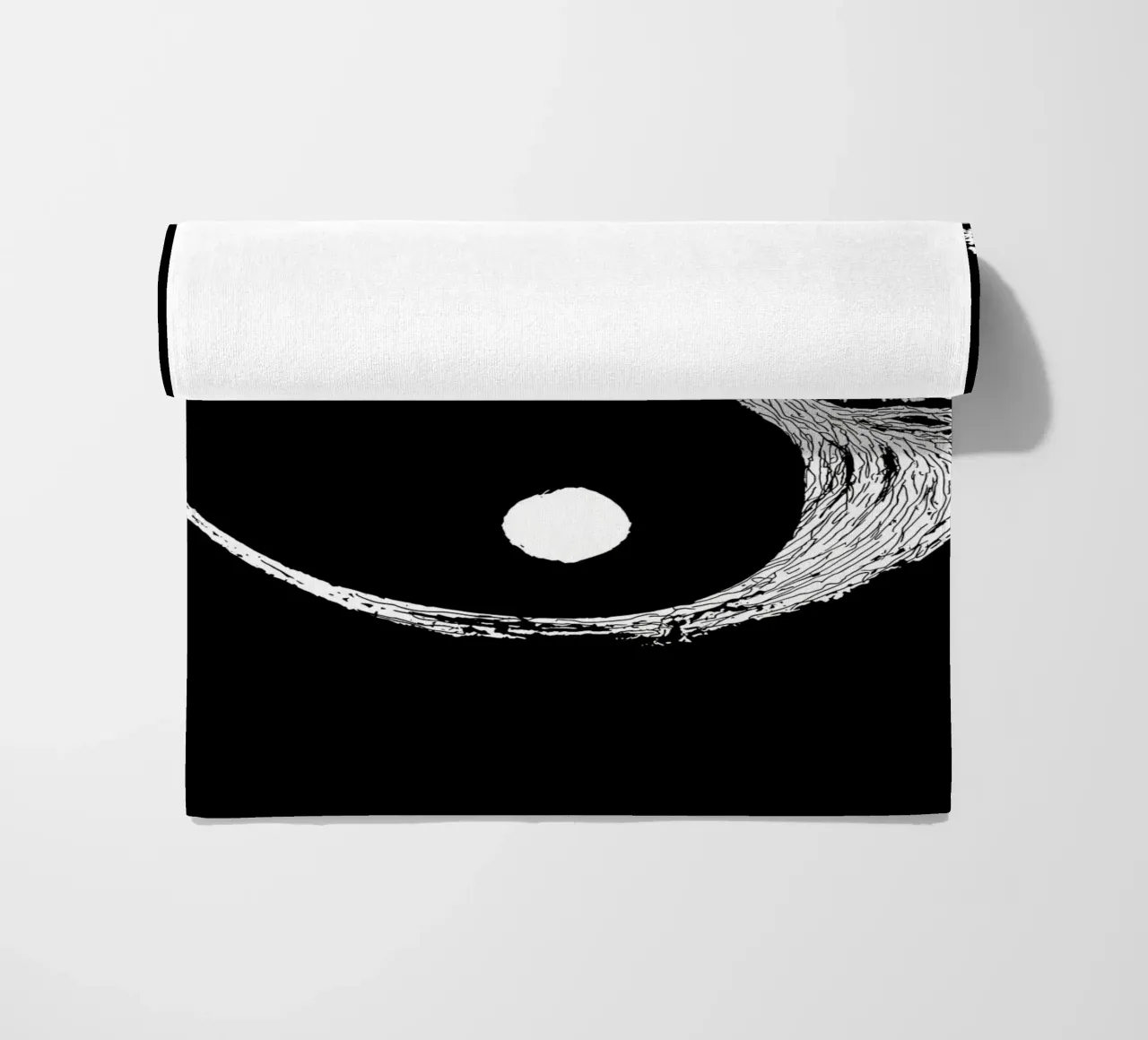 yin-yang tree circle beach towel by BacsicRonBaleShop