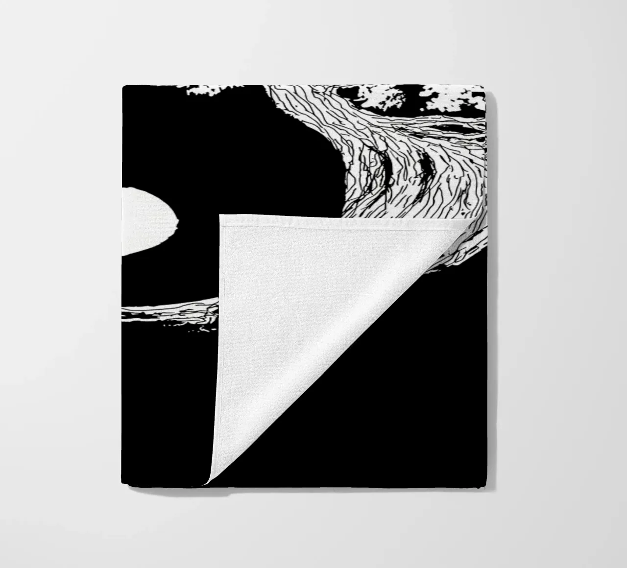 yin-yang tree circle beach towel by BacsicRonBaleShop