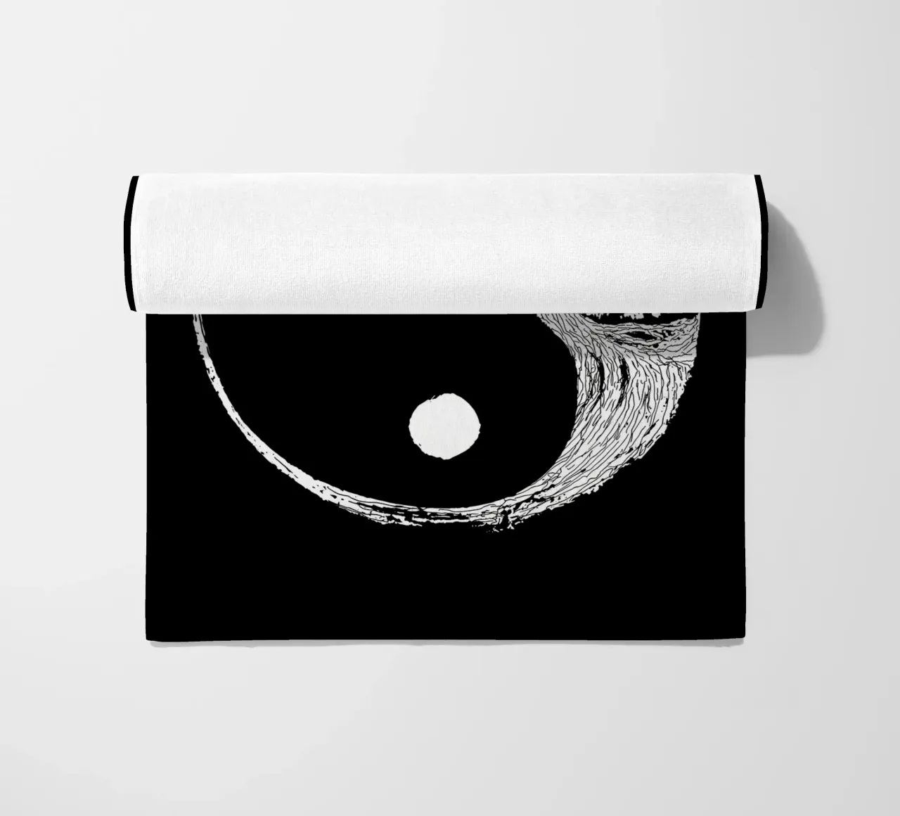 yin-yang tree circle beach towel by BacsicRonBaleShop