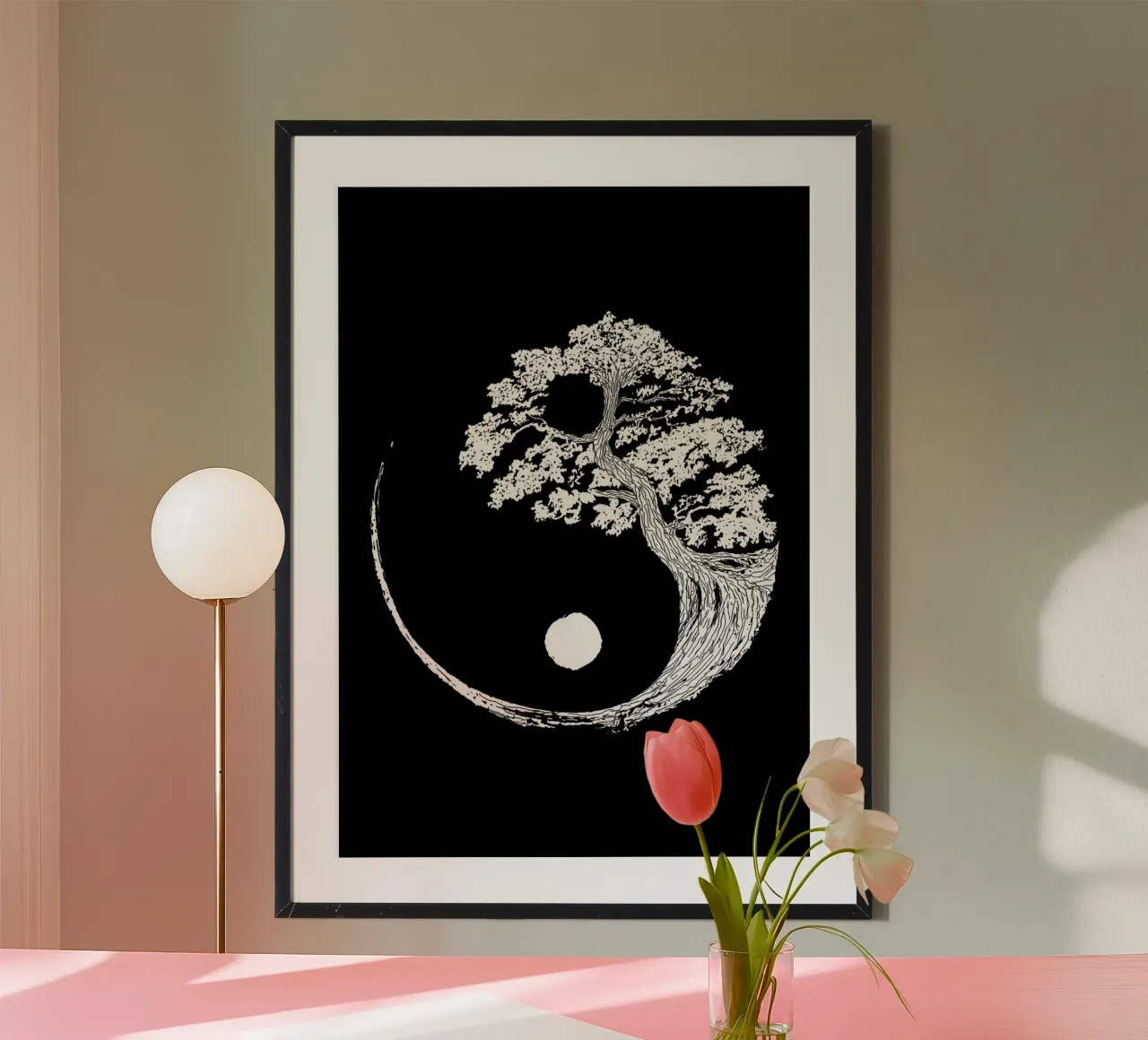 círculo de árboles yin-yang hahnemühle de BacsicRonBaleShop
