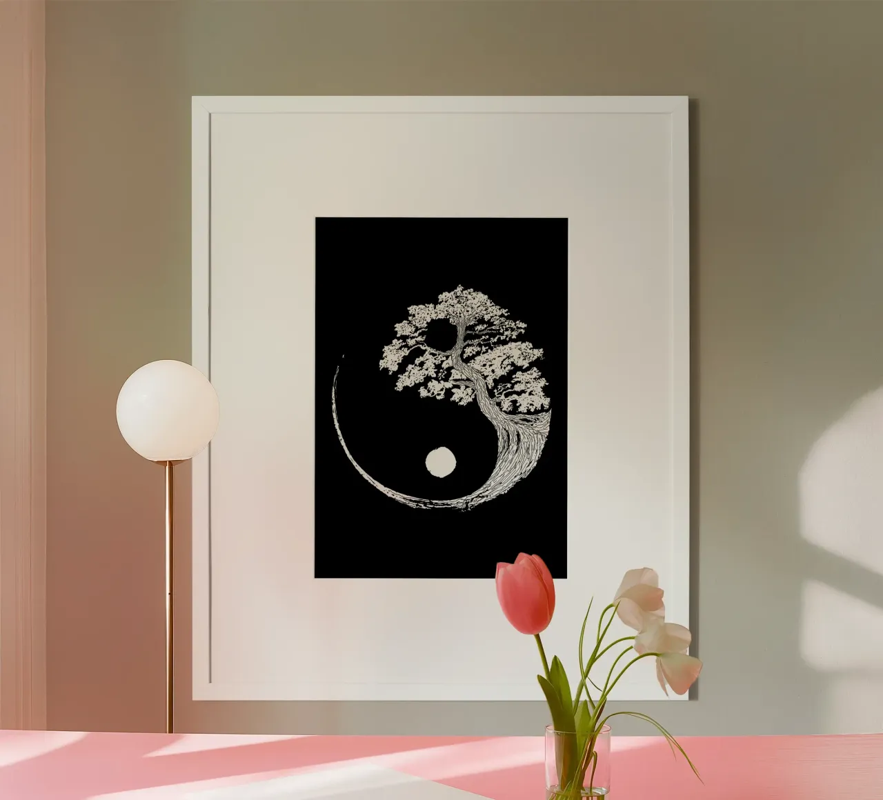 círculo de árboles yin-yang hahnemühle de BacsicRonBaleShop