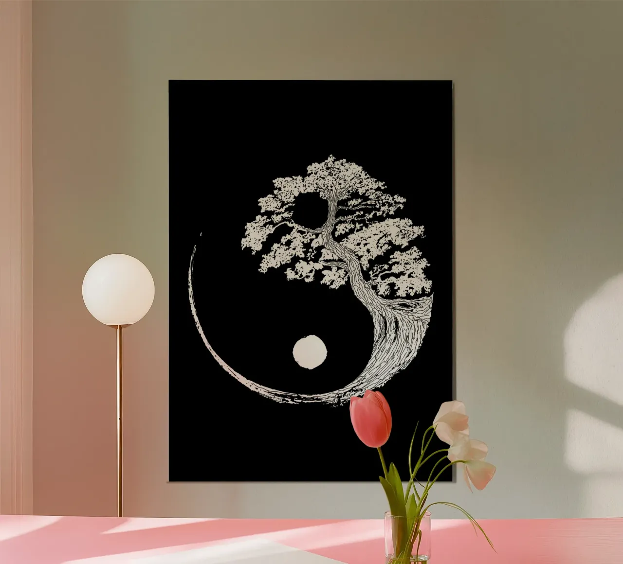 círculo de árboles yin-yang hahnemühle de BacsicRonBaleShop