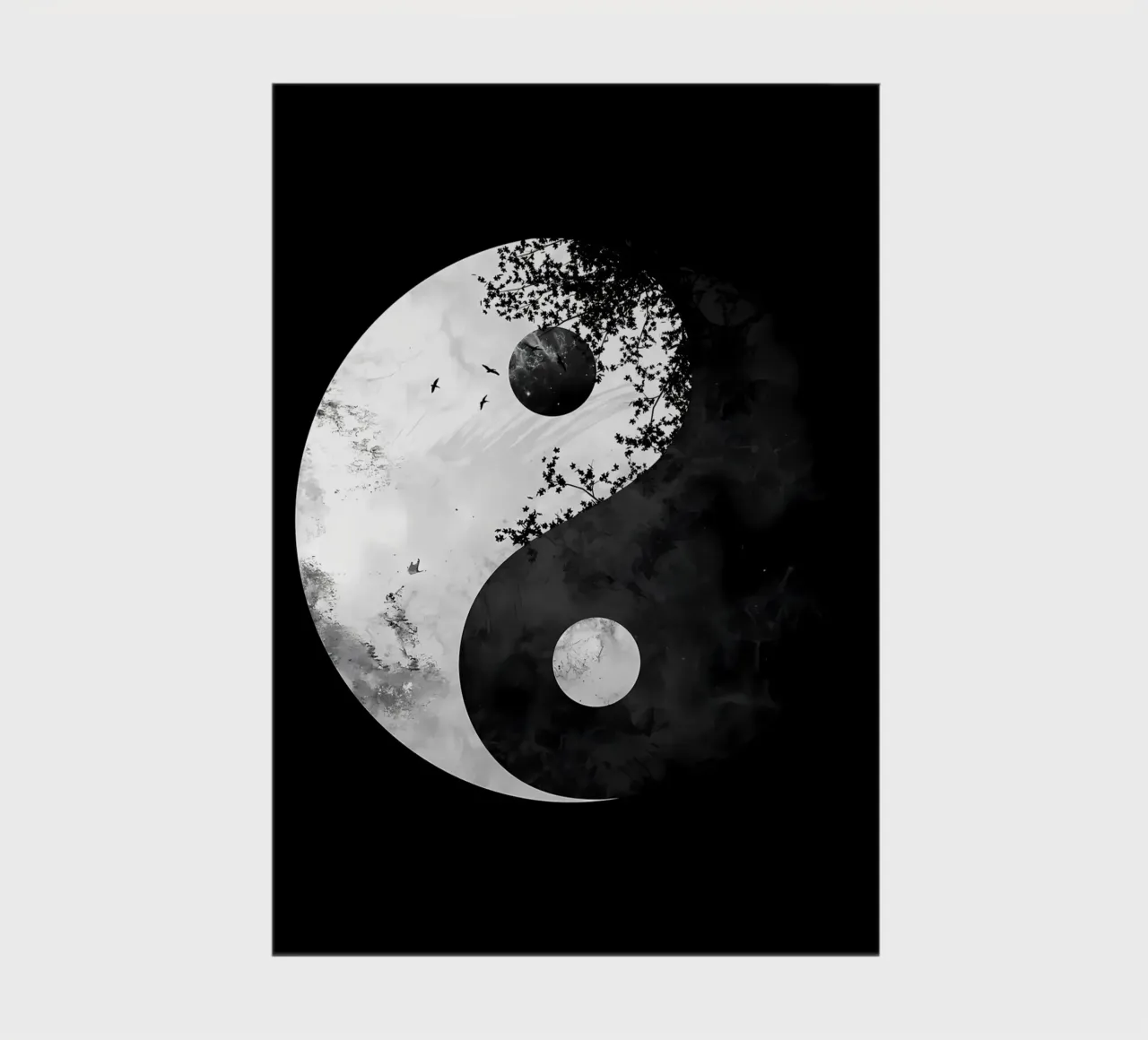 yin yang symbol notebook by BacsicRonBaleShop