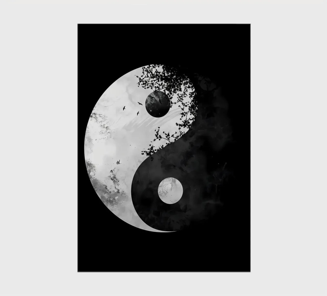 yin yang symbol notebook by BacsicRonBaleShop