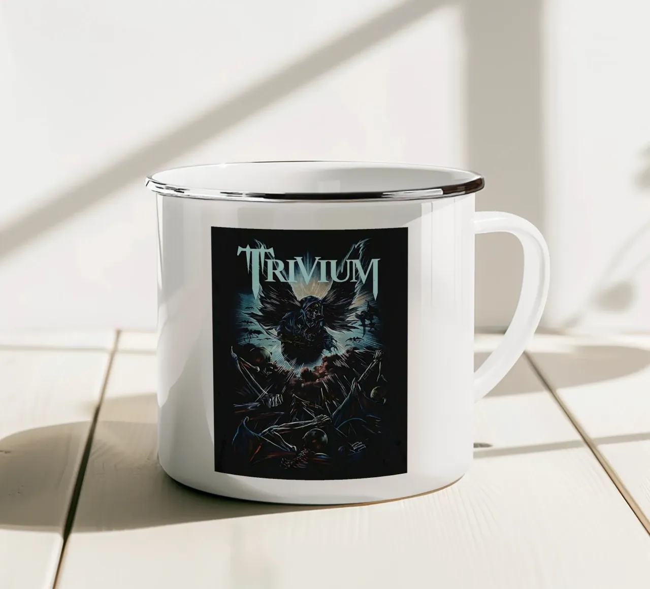 groupe trivium mug en émail de vanhesling