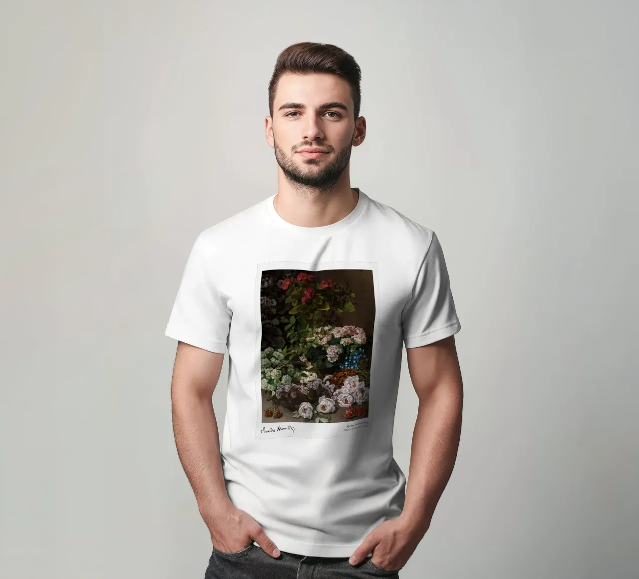 Monet Fiori di primavera 1864 t-shirt da Jam Poster