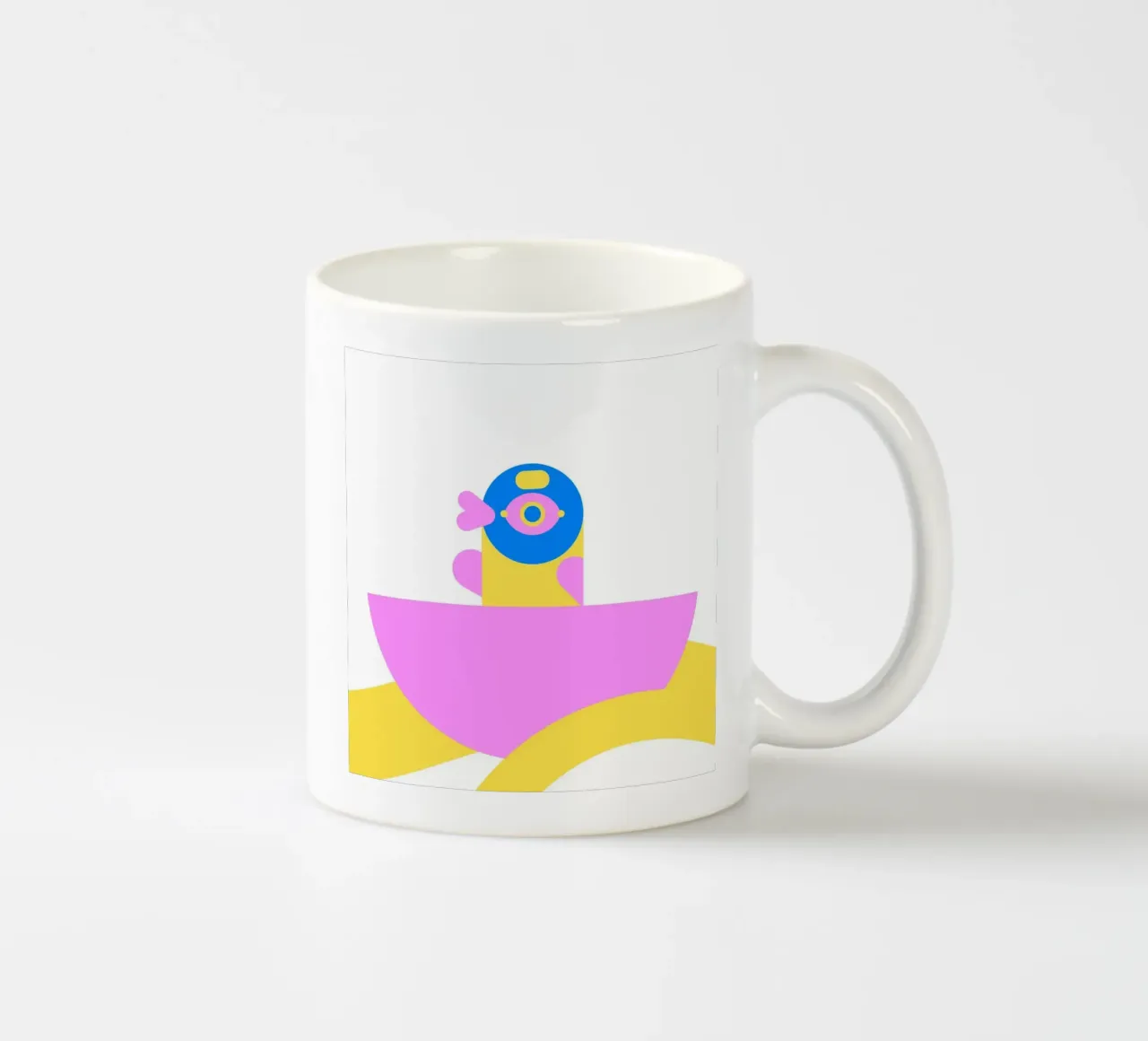 uccello dai colori vivaci tazza in ceramica da pastel color shape