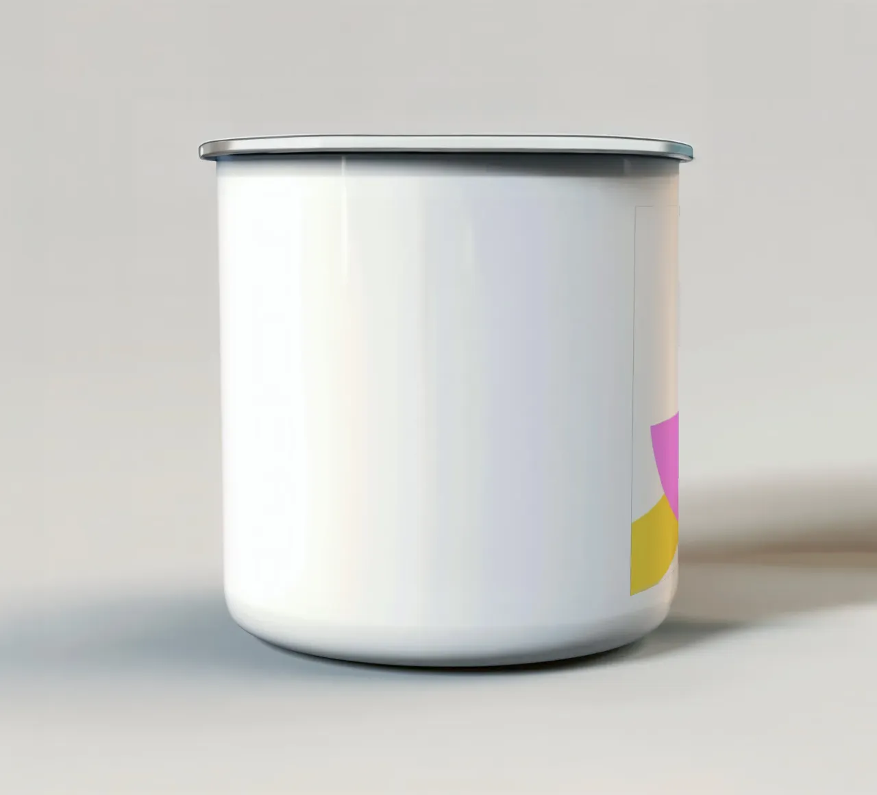uccello dai colori vivaci tazza in smalto da pastel color shape