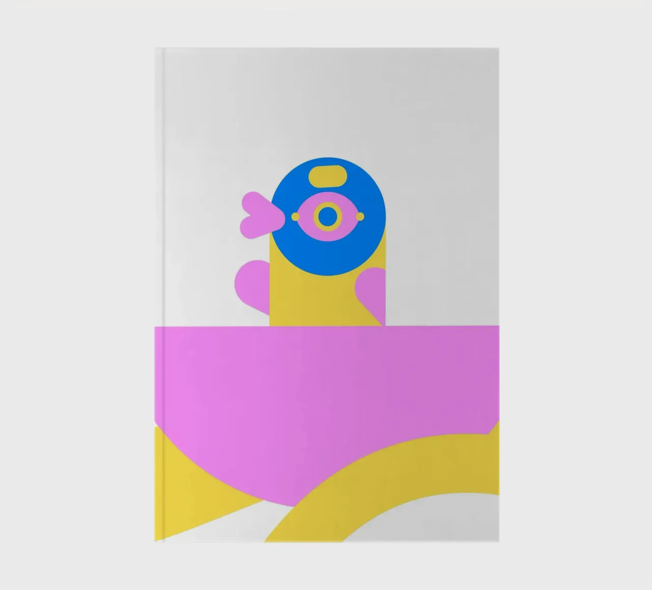 bright colors bird notebook by pastel color shape