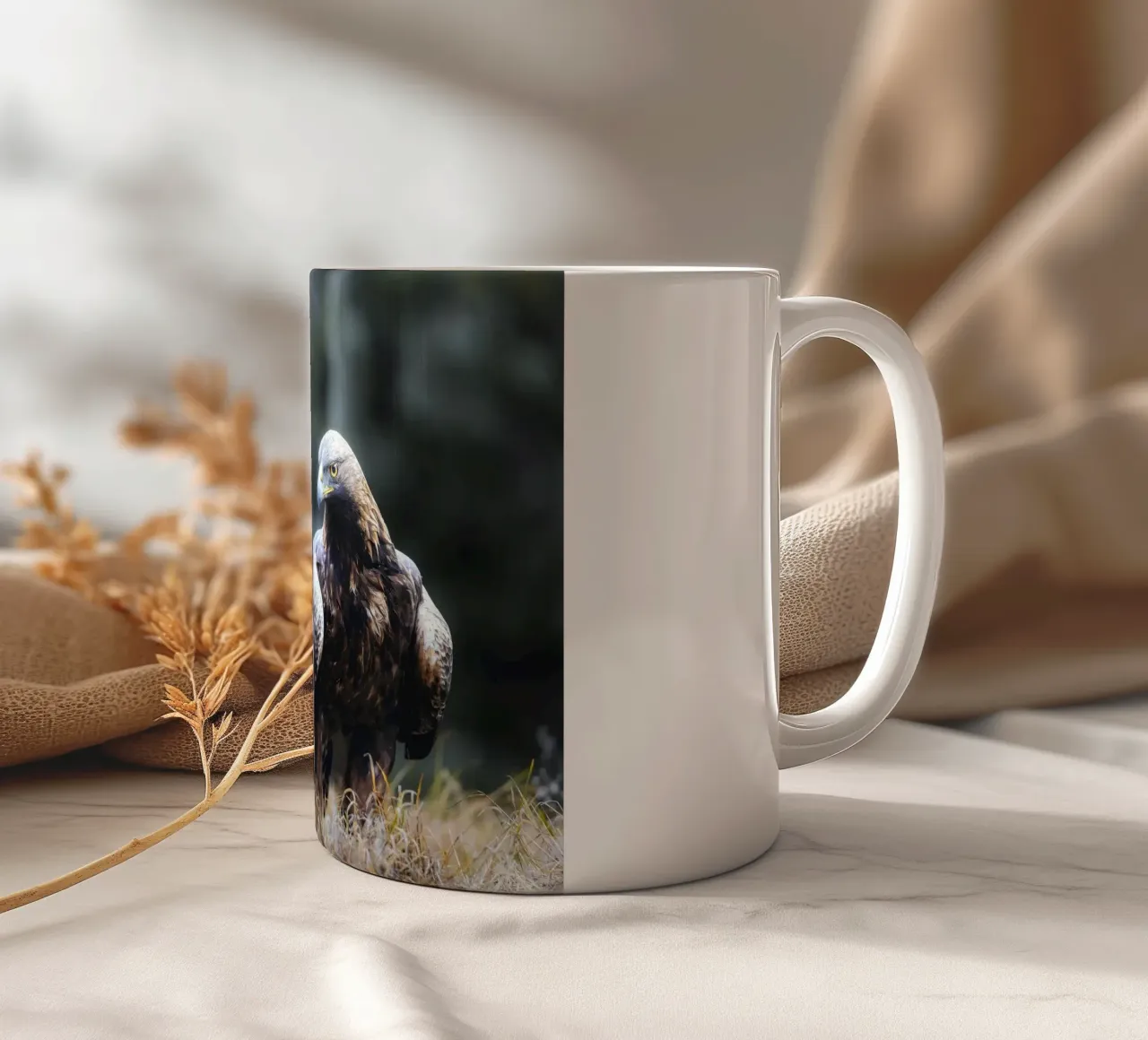 natuurlijke habitat waakzaam keramische mok van animal story home