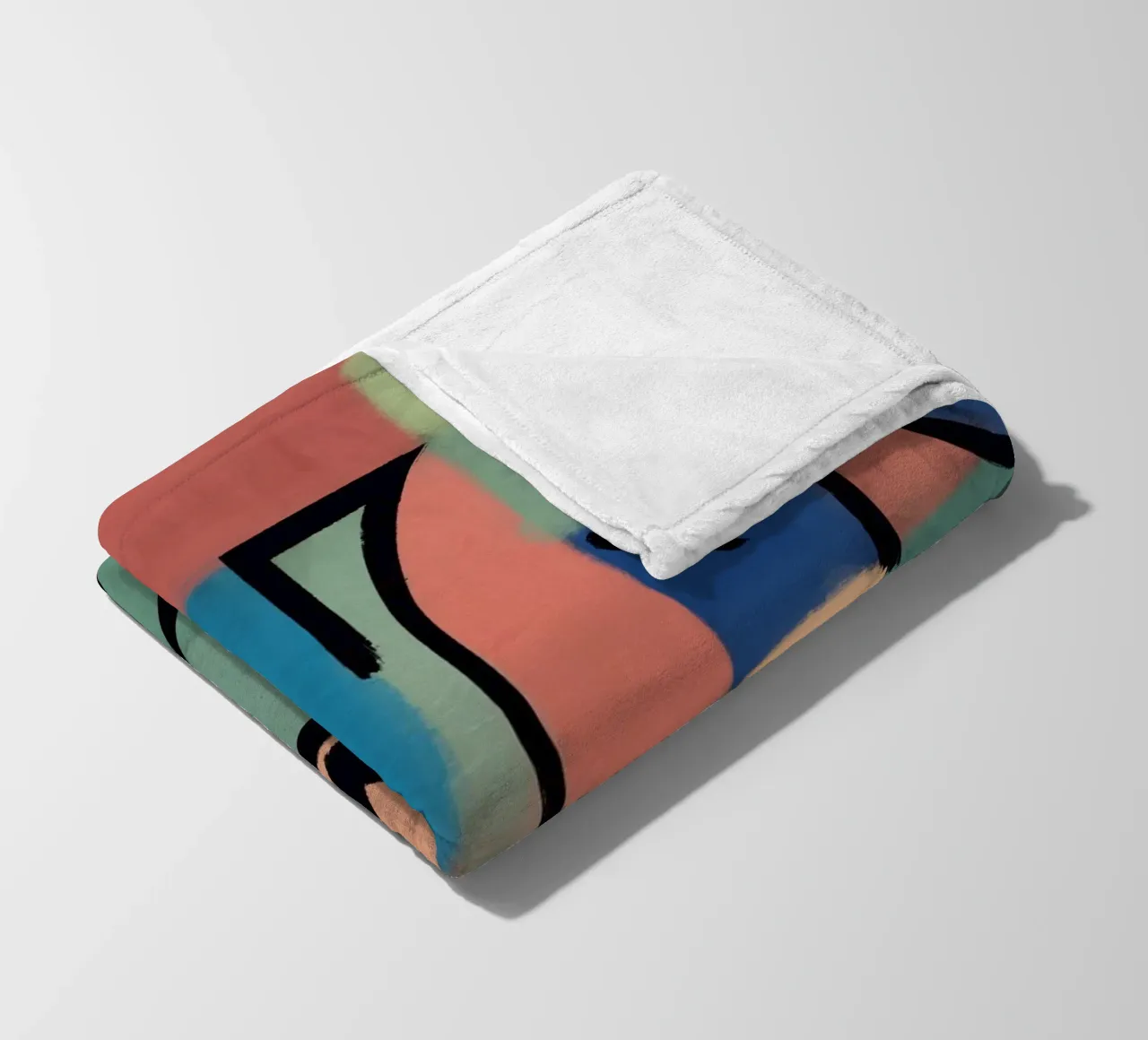 Of grid and symbols fleece blanket by Little Dean