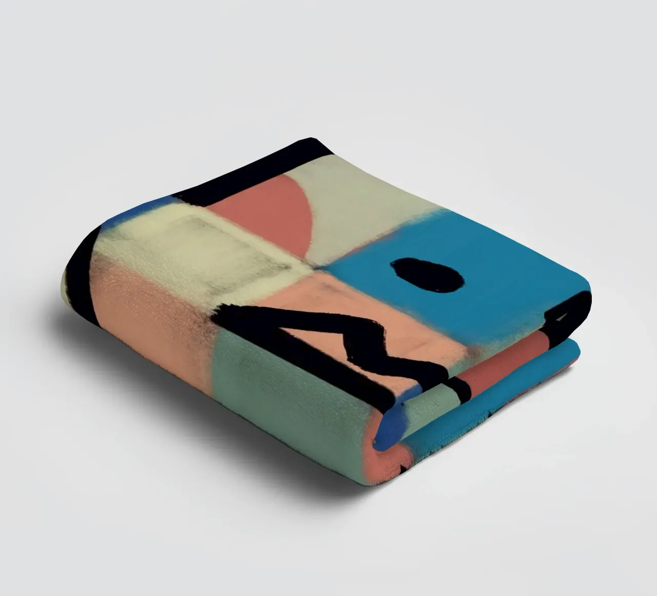 Of grid and symbols towel by Little Dean