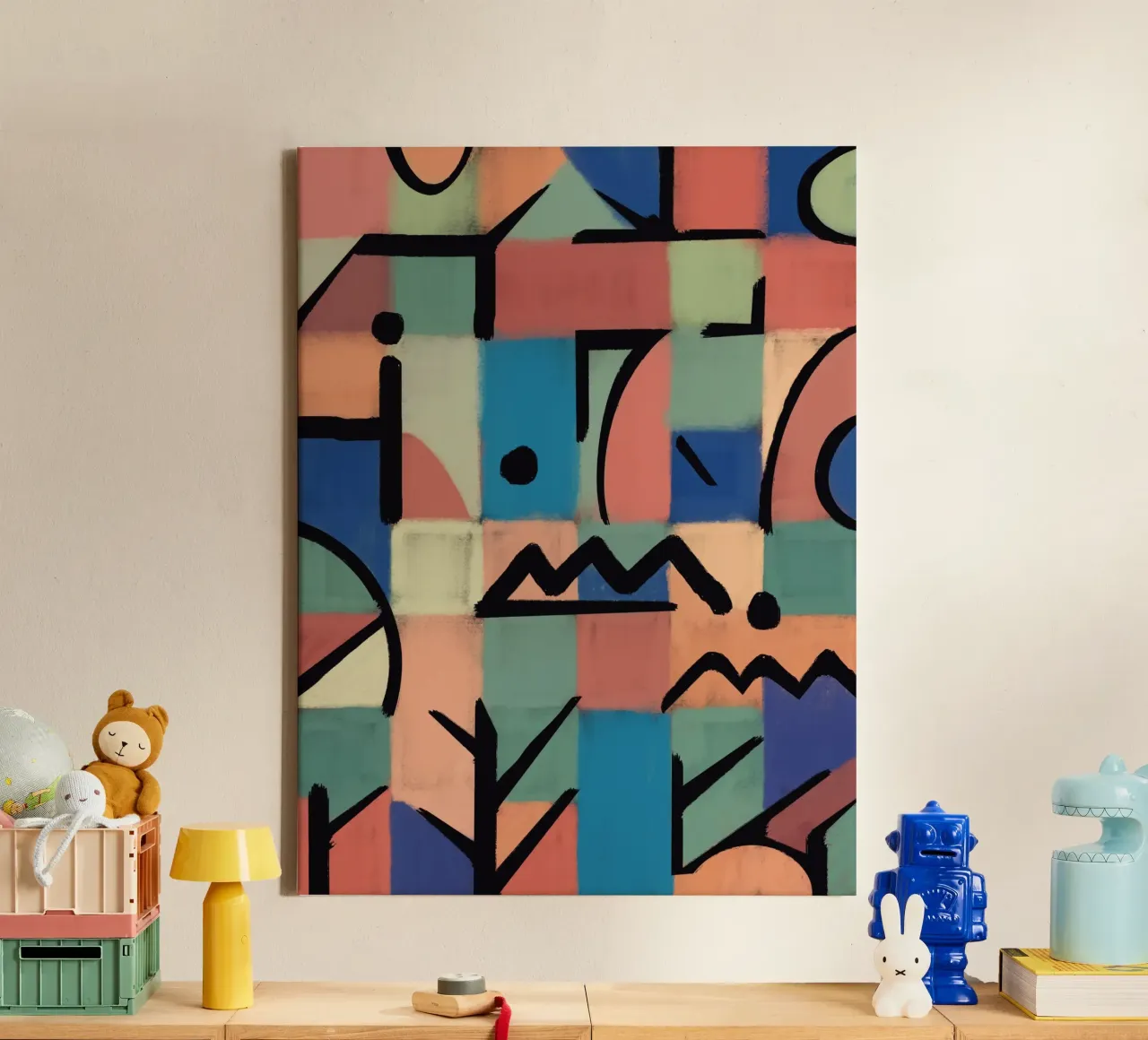Of grid and symbols canvas by Little Dean