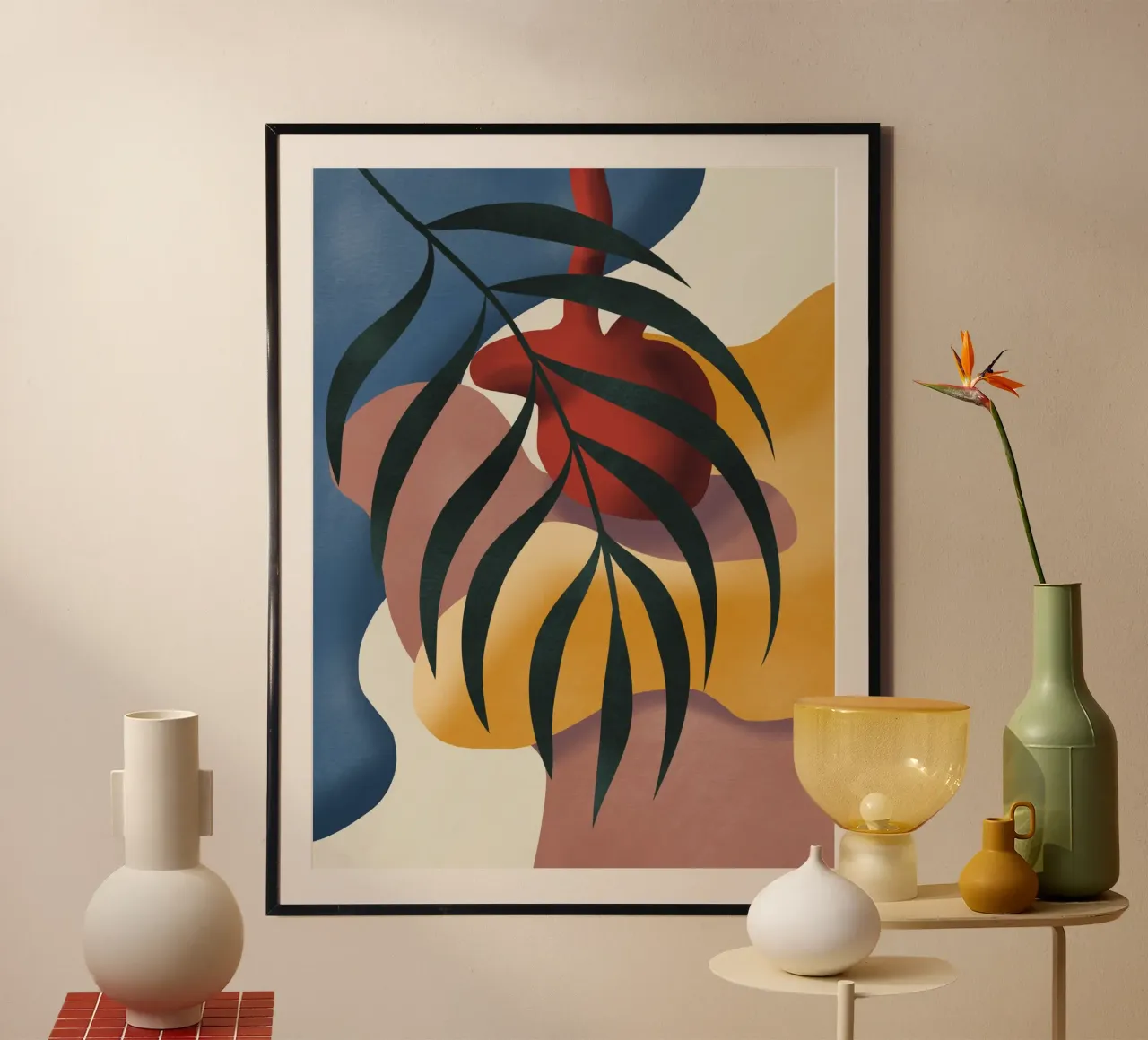 Cuore della natura poster con telaio in plastica da Little Dean