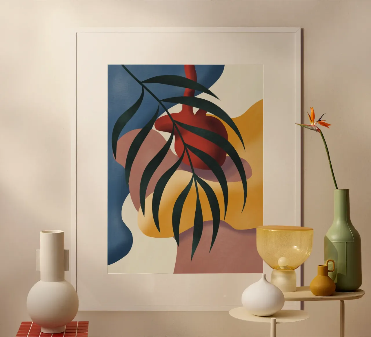 Cuore della natura poster con telaio in plastica da Little Dean