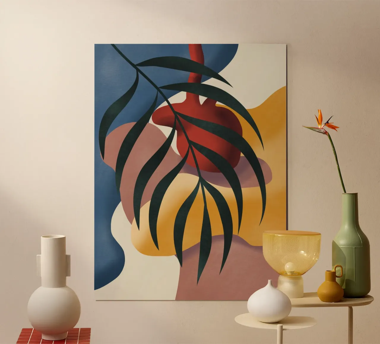 Cuore della natura poster con telaio in plastica da Little Dean