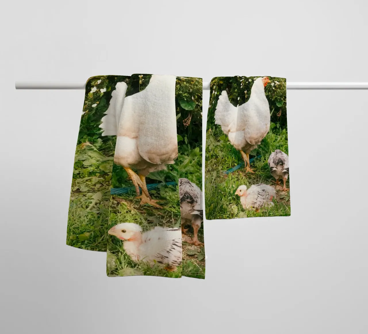 pollo verde asciugamano da bagno da animal story home