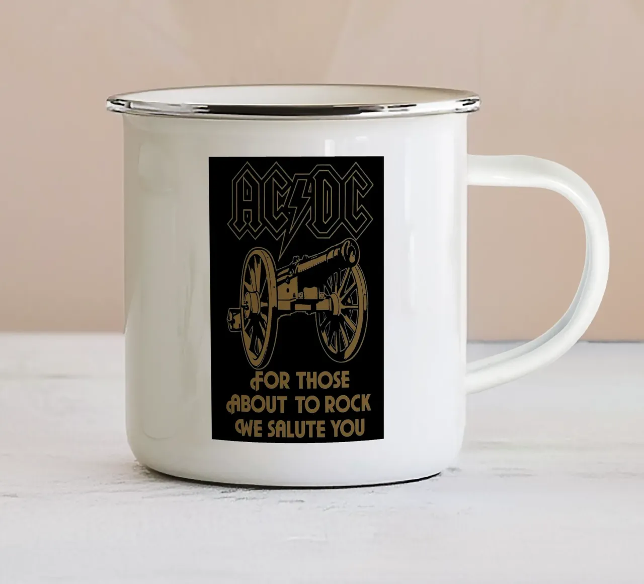 Gruppo AC/DC tazza in smalto da vanhesling