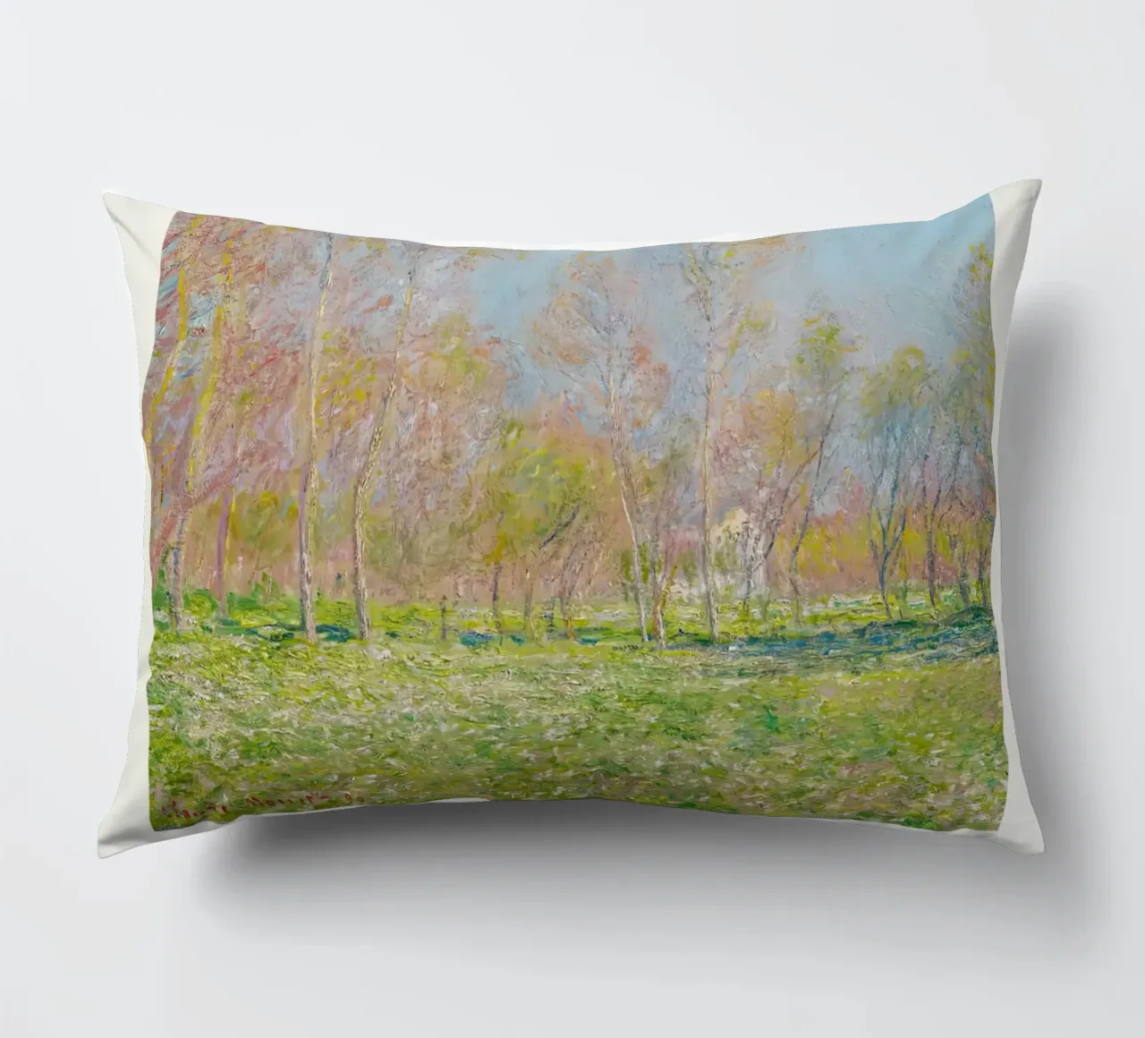 Monet Primavera a Giverny 1890 cuscino da Jam Poster