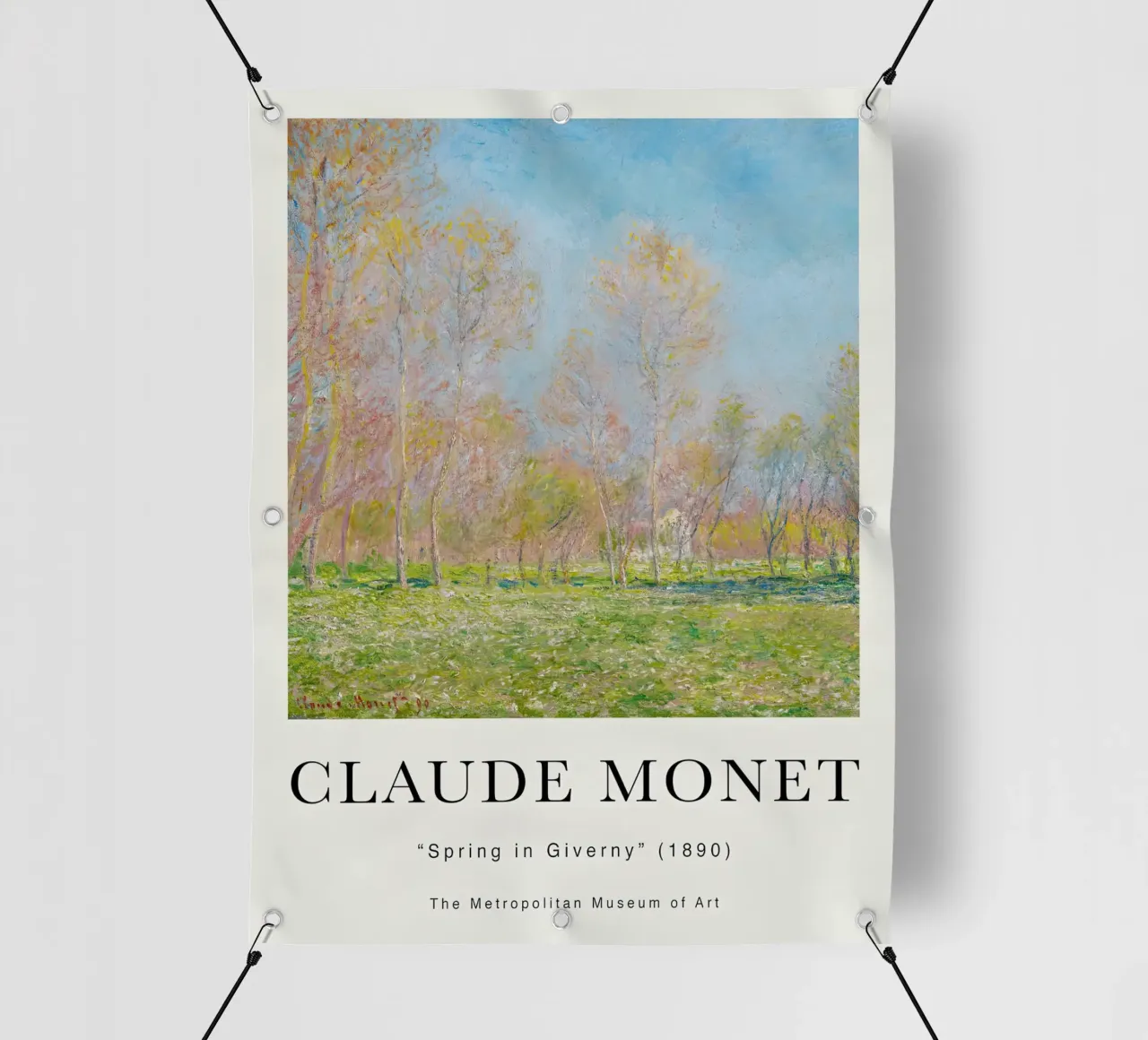 Monet Primavera a Giverny 1890 telo in pvc da Jam Poster