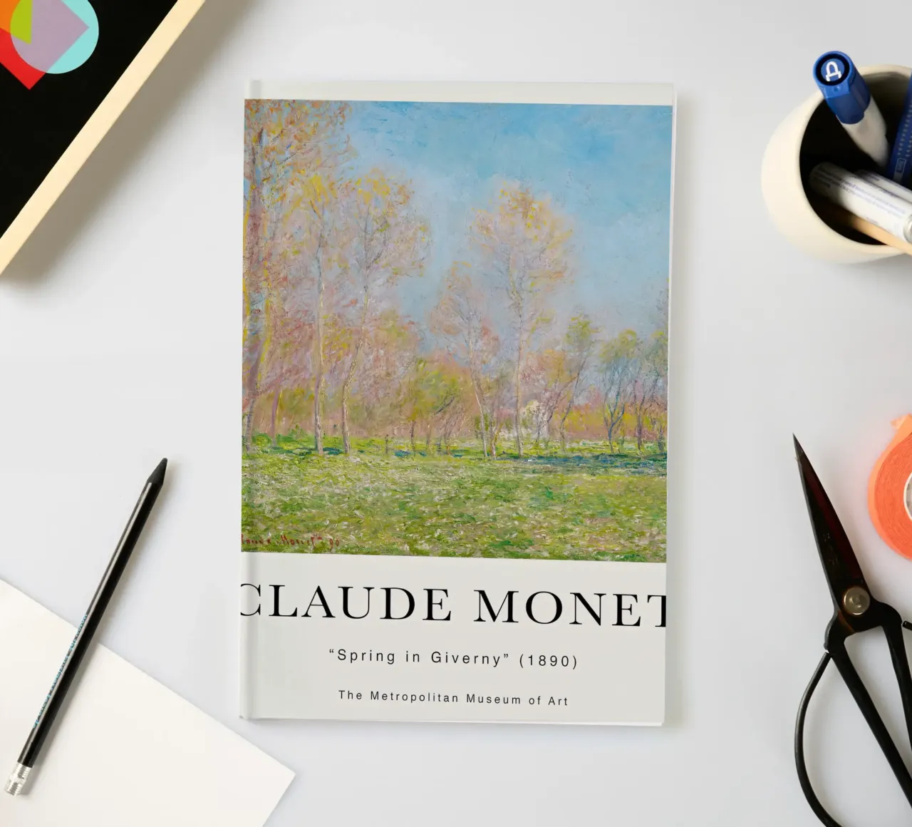 Monet Spring in Giverny 1890 notebook by Jam Poster