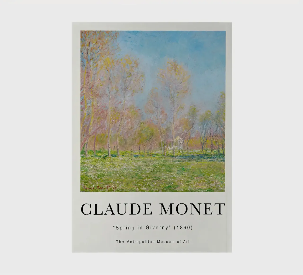 Monet Spring in Giverny 1890 notebook by Jam Poster