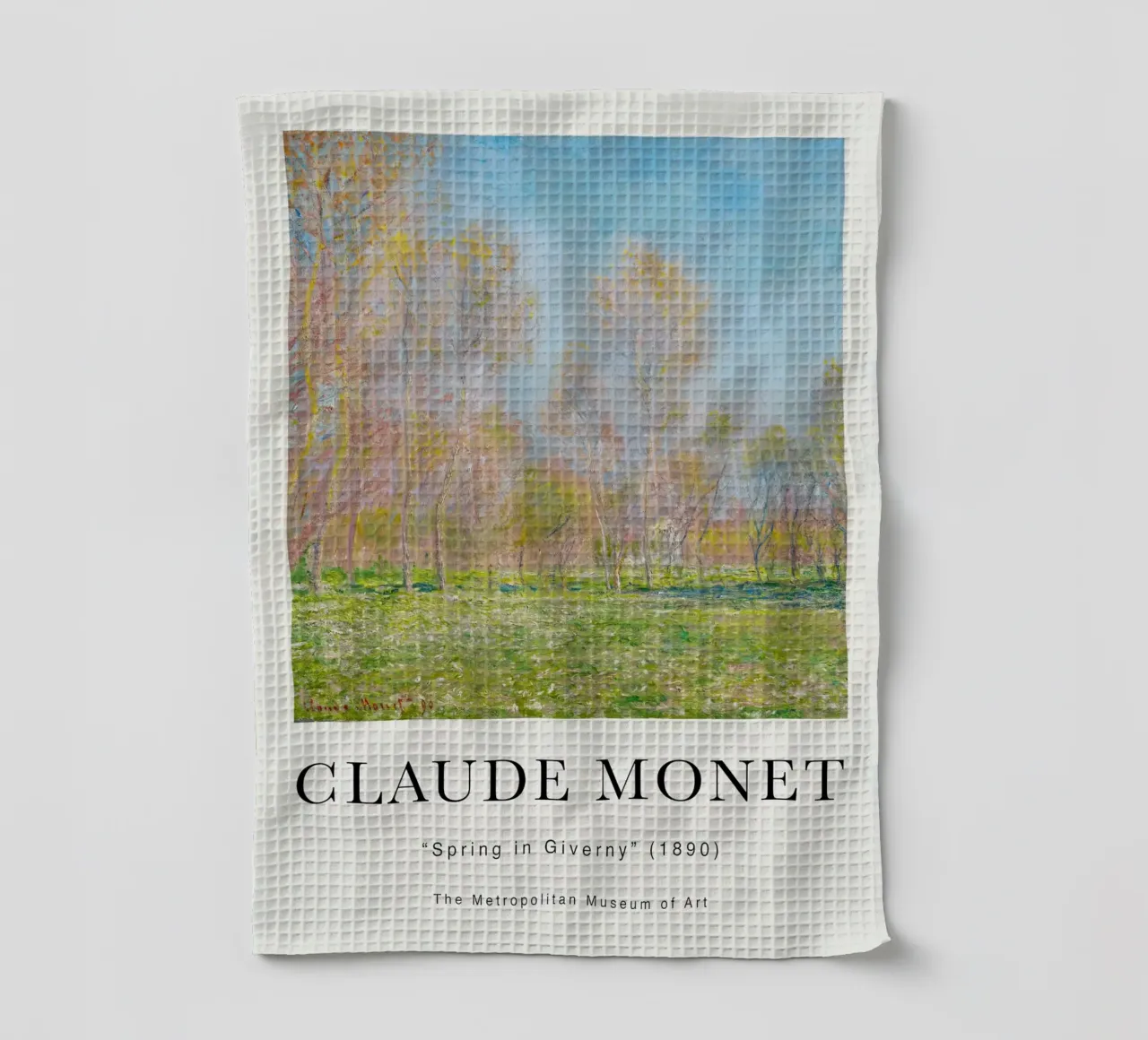 Monet Spring in Giverny 1890 tea towel by Jam Poster
