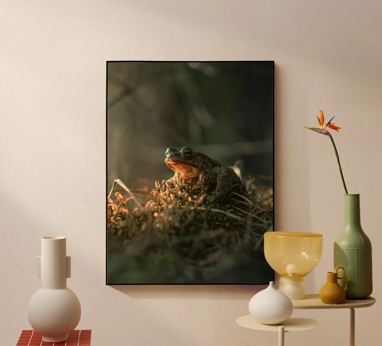foliage frog acrylic glass by animal story home