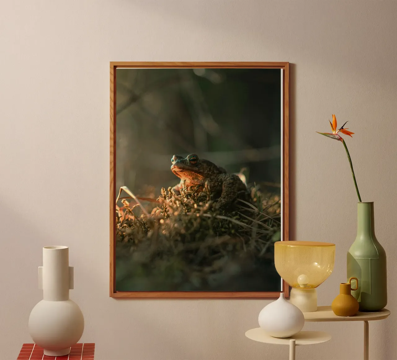 foliage frog alu-dibond by animal story home