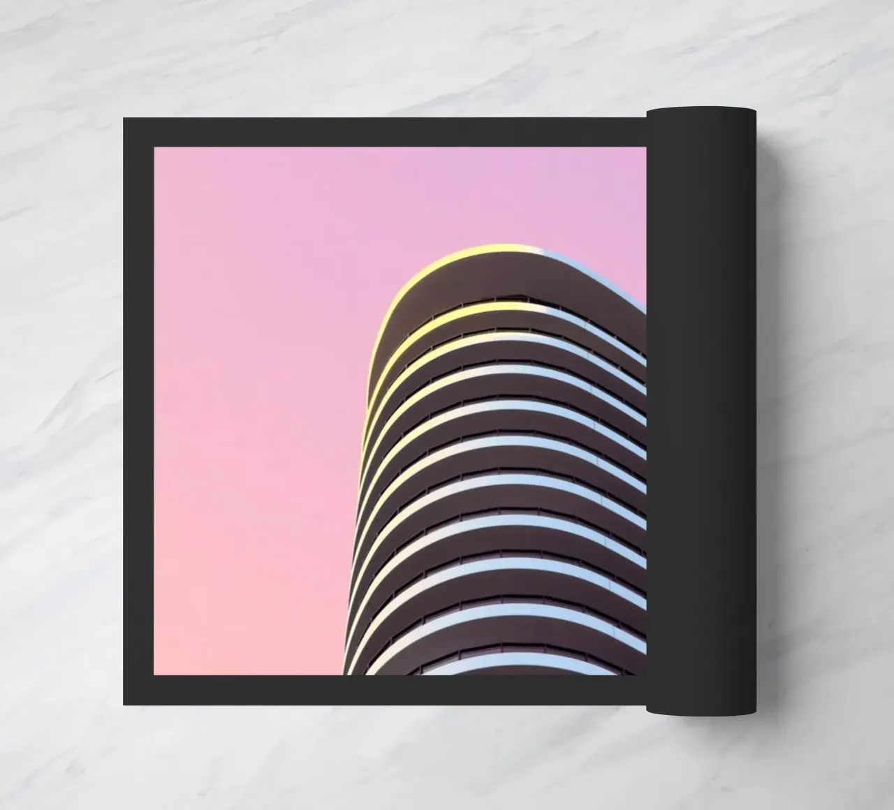 grattacielo balconi edificio zerbino da pastel color shape