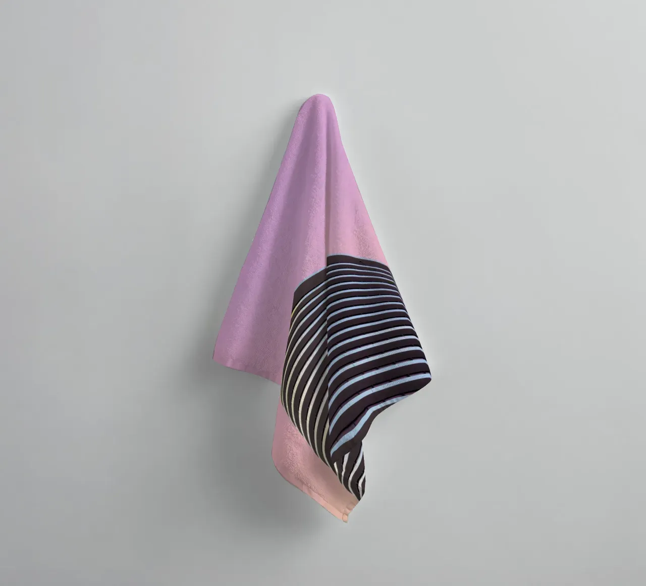 skyscraper balconies building towel by pastel color shape
