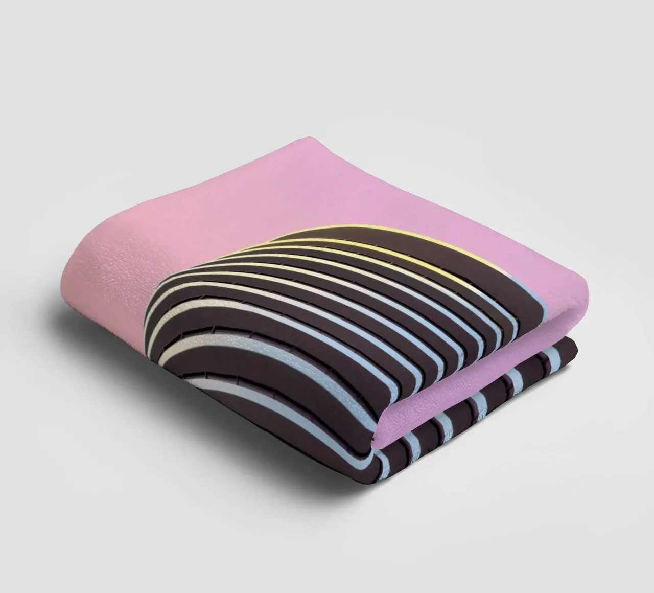 skyscraper balconies building towel by pastel color shape