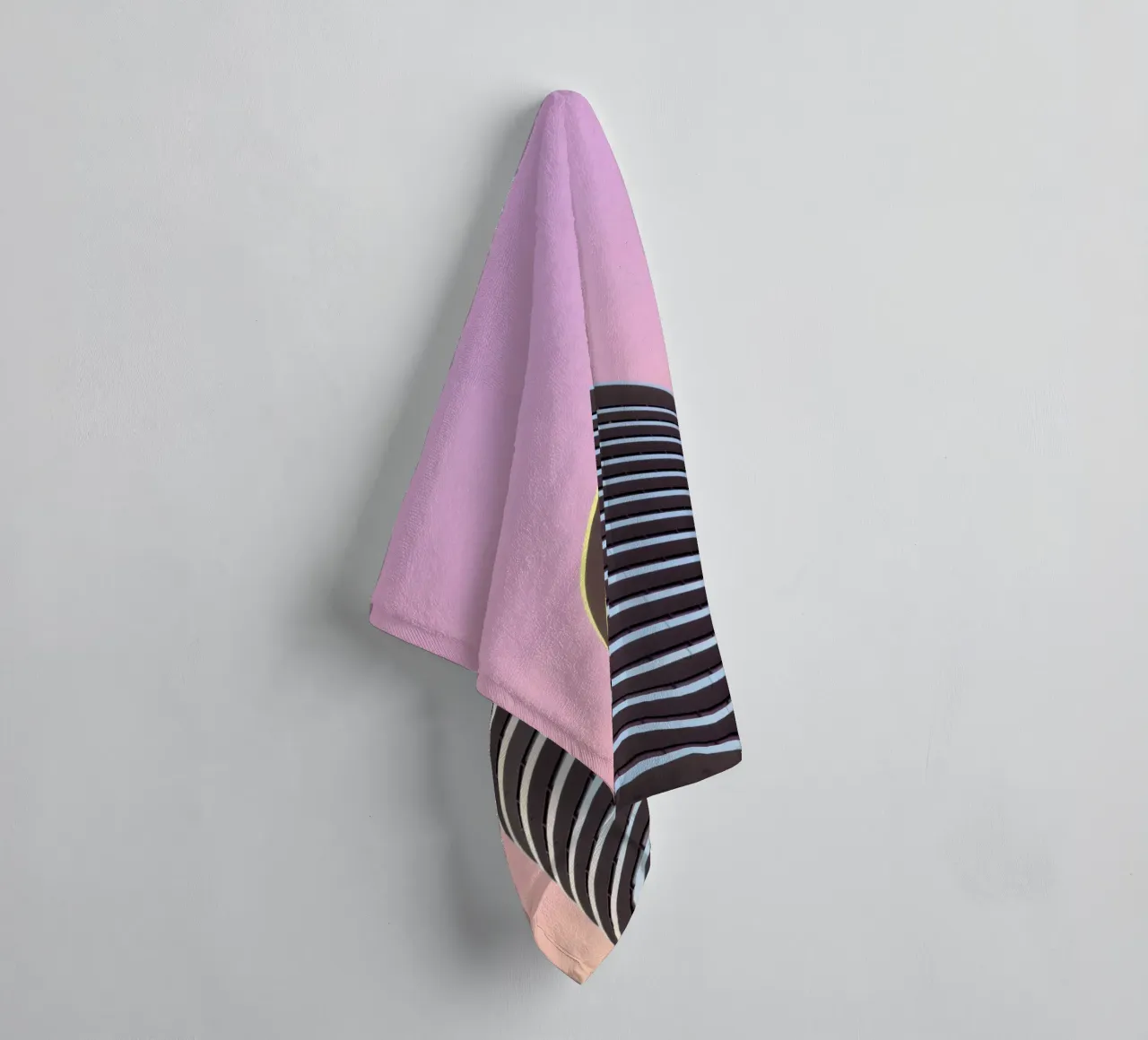 skyscraper balconies building towel by pastel color shape