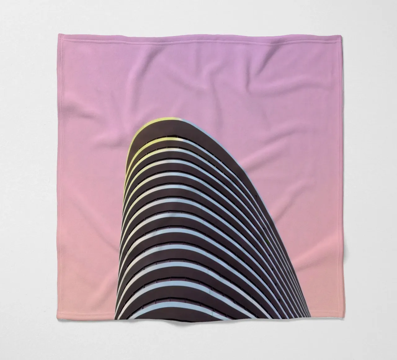 grattacielo balconi edificio coperta in pile da pastel color shape